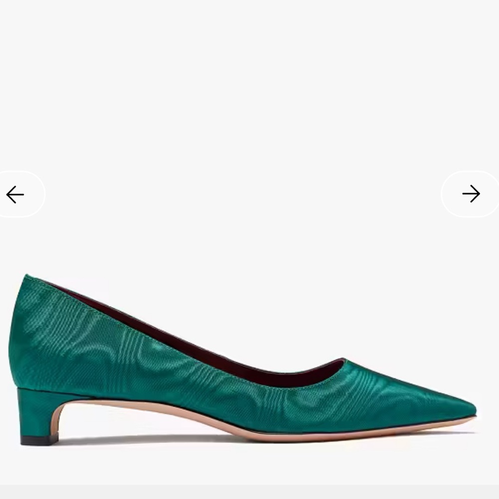 kate spade “Mimosa” Teal Pointed-Toe Low Heel Flat